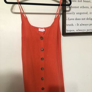 Flowy orange mini dress